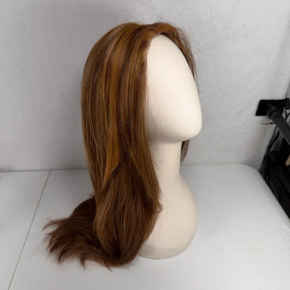 Shake-N-Go OS Wig Long Straight Auburn Blonde Lace Front Synthetic Fiber